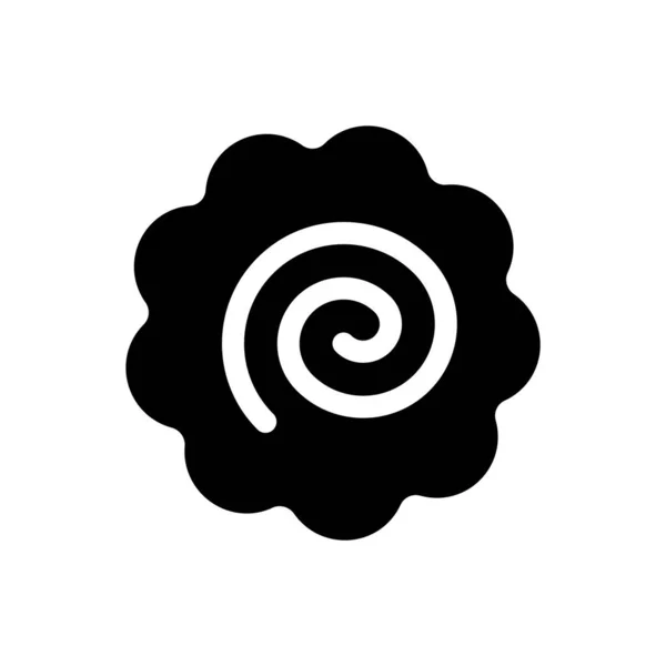 Narutomaki oder kamaboko surimi vektorgefülltes Symbol — Stockvektor