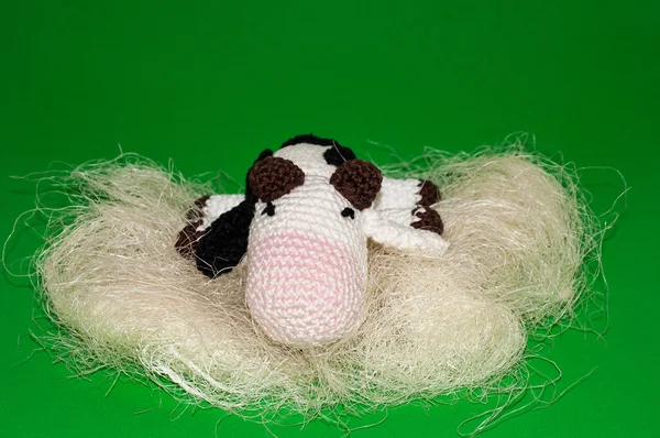 Ovelha recheada feita de lã — Fotografia de Stock