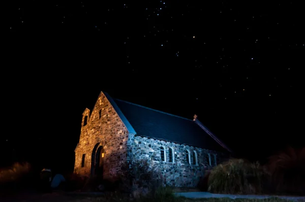 Den gode hyrdes kirke ved Tekaposjøen – stockfoto