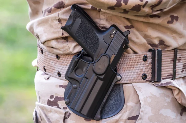 Pistol with holster — Stock Photo, Image