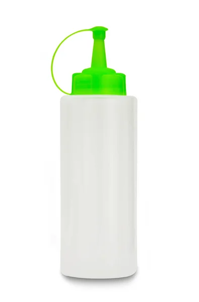 クリッピングパス液体食品の空のボトル容器ソース — ストック写真