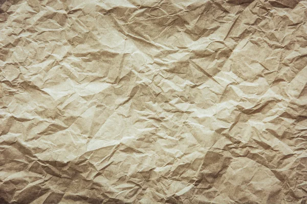 Recycle Brown Crumpled Paper Texture Background — Stock Photo, Image