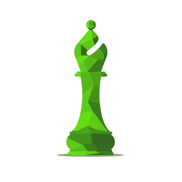 Vektor Illustration Von Schachfiguren Schachfiguren Low Poly Stil — Stockvektor
