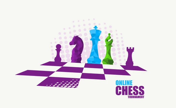 Illustration Vectorielle Sur Tournoi Échecs Match Match Utilisez Comme Publicité — Image vectorielle