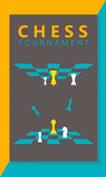 Illustration Vectorielle Tournoi Échecs Match Match Utiliser Comme Publicité Invitation — Image vectorielle