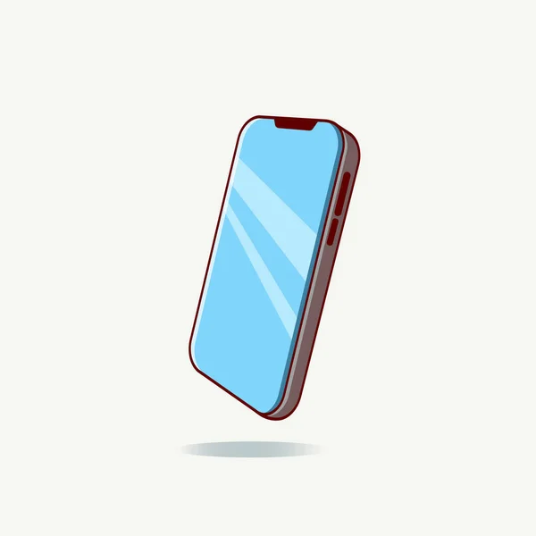 Vektor Illustration Des Smartphones Isoliert Auf Weißem Hintergrund — Stockvektor