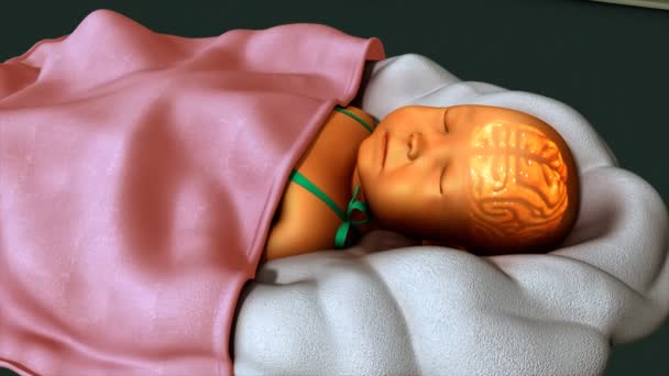Жовтяниця в новонароджена дитина — стокове відео