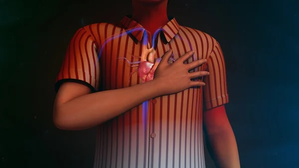 Human heart attack — Stock Photo, Image