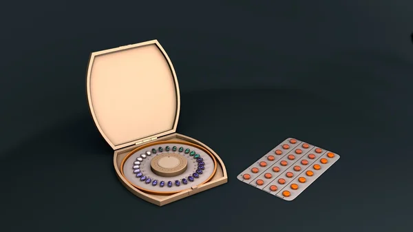 Hormoon therapie tabletten — Stockfoto
