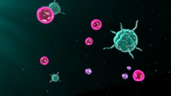 Limfocyty T i B komórki układu odpornościowego — Zdjęcie stockowe