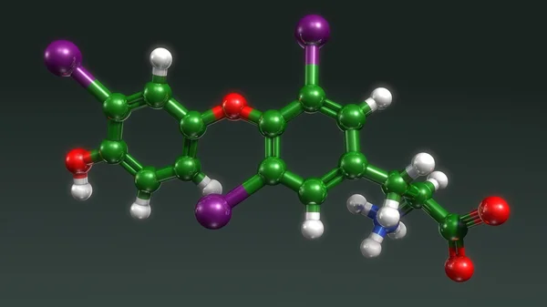 Trijodothyronin-Hormonstruktur — Stockfoto