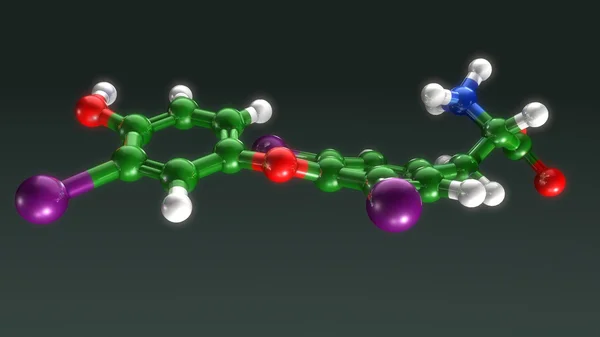 Struktura hormonów trójjodotyroniny — Zdjęcie stockowe