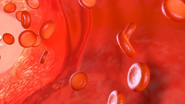 Blood Flow in vessel — Stock Photo, Image