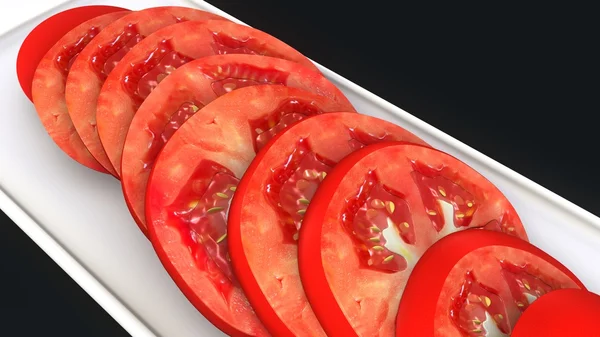 Geschnittene frische rohe Tomaten — Stockfoto