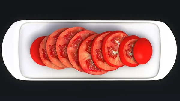 Sliced fresh raw tomato — Stock Photo, Image