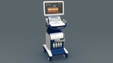 Heart Echo cardiogram machine. clipart