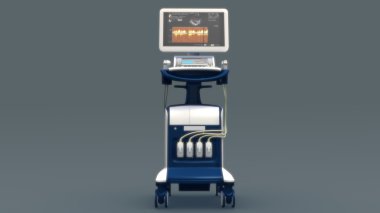 Heart Echo cardiogram machine. clipart