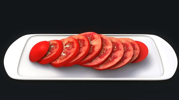 Geschnittene frische rohe Tomaten — Stockfoto