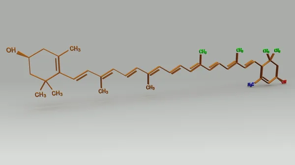 叶黄素色素结构 — 图库照片