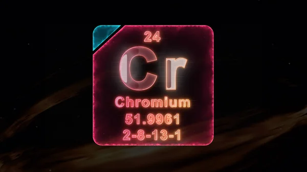 Elementul Crom Din Tabelul Periodic Modern — Fotografie, imagine de stoc