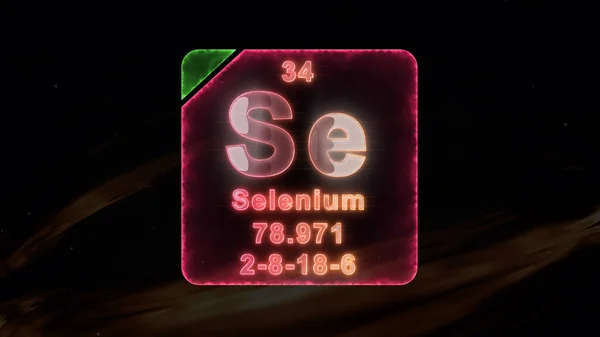 Elemento Selênio Tabela Periódica Moderna — Fotografia de Stock