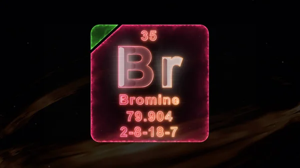 Bromine Element Modern Periodic Table — Stock Photo, Image