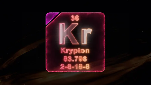 Στοιχείο Krypton Από Σύγχρονο Περιοδικό Πίνακα — Φωτογραφία Αρχείου