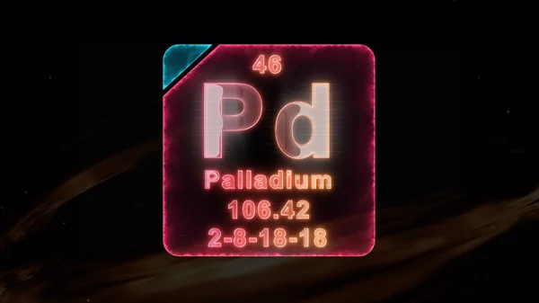 Паладіум Сучасний Елемент Періодичної Таблиці — стокове фото