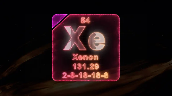 Xenon Elemento Tabela Periódica Moderna — Fotografia de Stock