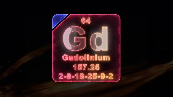 Gadolinium Das Moderne Periodensystem — Stockfoto