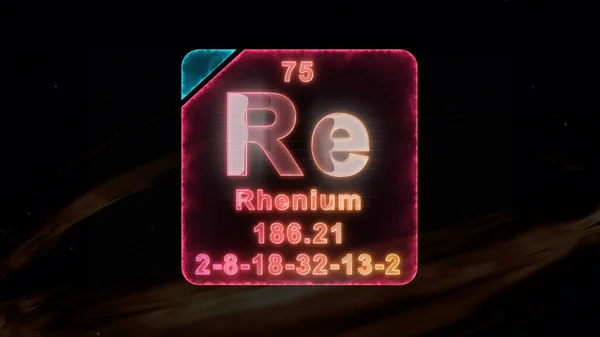 Rhenium Den Moderna Periodiska Tabell Element — Stockfoto