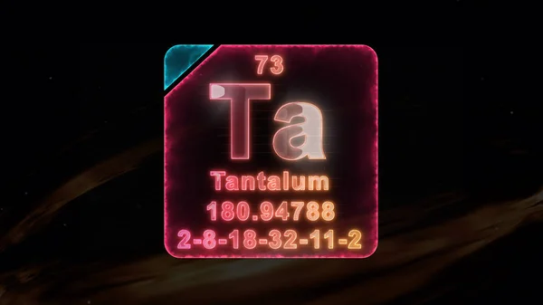 Tantalum Modern Periodic Table Element — Stock Photo, Image