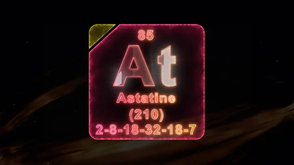 Astatine Modern Periodic Table Element — Stock Photo, Image