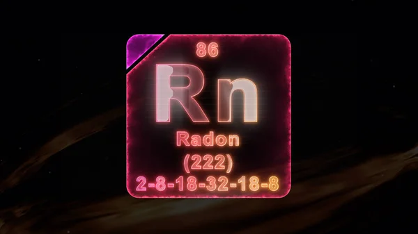 Radon Det Moderna Periodiska Tabellelementet — Stockfoto