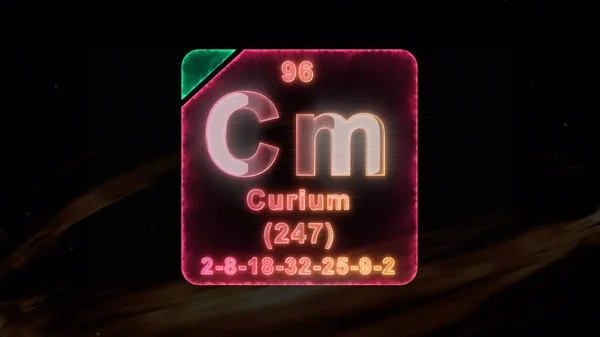 Curium Elemento Tabela Periódica Moderna — Fotografia de Stock