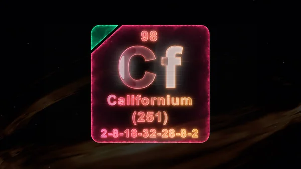Califórnio Elemento Tabela Periódica Moderna — Fotografia de Stock