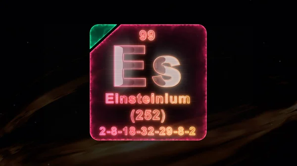 Einsteinium Elemento Tabela Periódica Moderna — Fotografia de Stock
