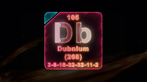 Dubnium Elemento Tabela Periódica Moderna — Fotografia de Stock