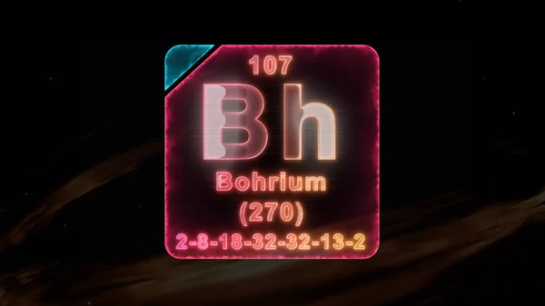 Bohrium Nowoczesny Element Układu Okresowego — Zdjęcie stockowe