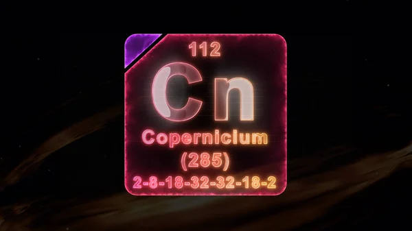 Kopernicium Współczesny Element Tablicy Okresowej — Zdjęcie stockowe