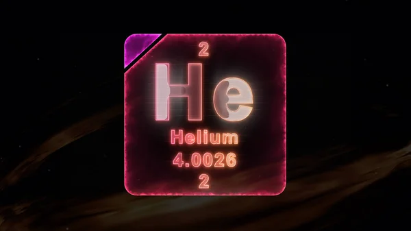 Modern Periodic Table Element Helium — Stock Photo, Image