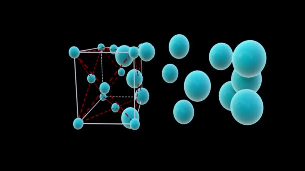 Yüz merkezli kübik birim hücre — Stok video