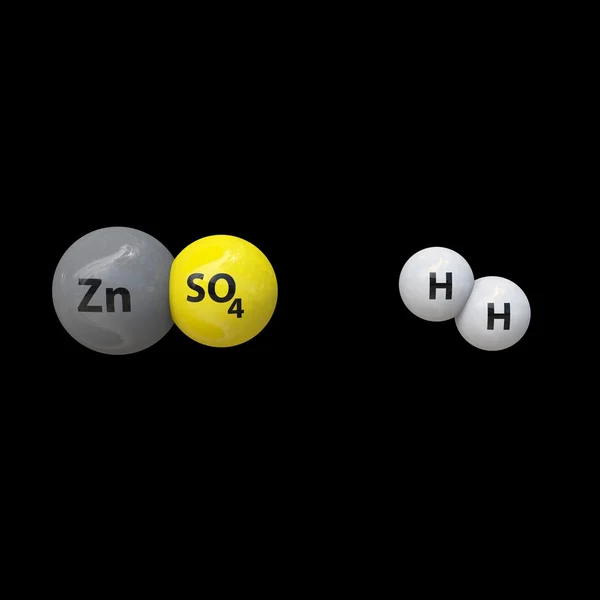 Zinc sulphate with hydrogen formula — Stock Photo, Image