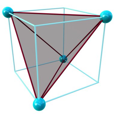 Bir Dörtyüzlü geçersiz gösteren geometri