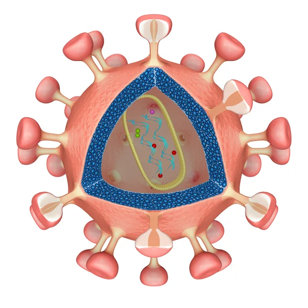 HIV Virus cell — Fotografie, imagine de stoc