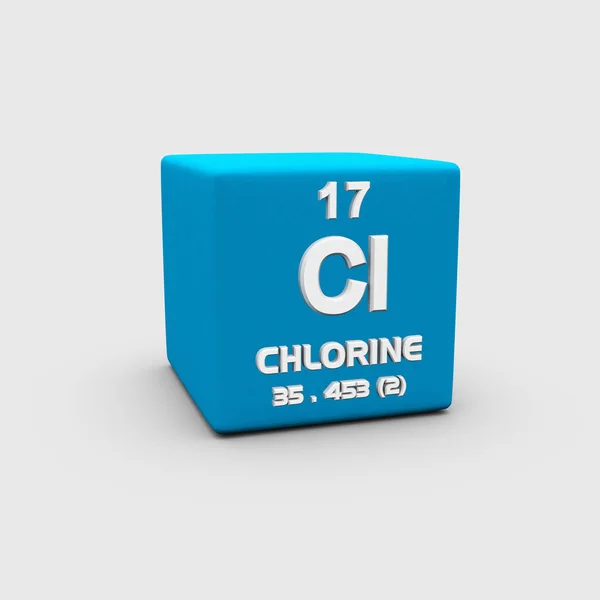 Атомний номер хлору — стокове фото
