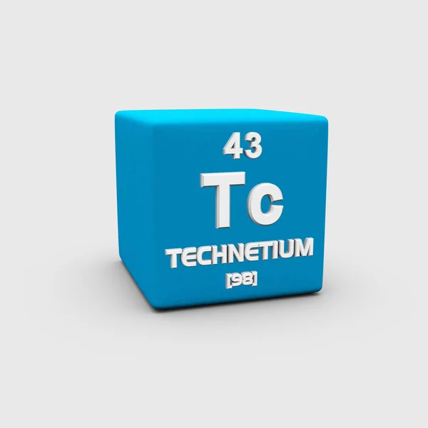 Atomnummernsymbol aus Technetium — Stockfoto