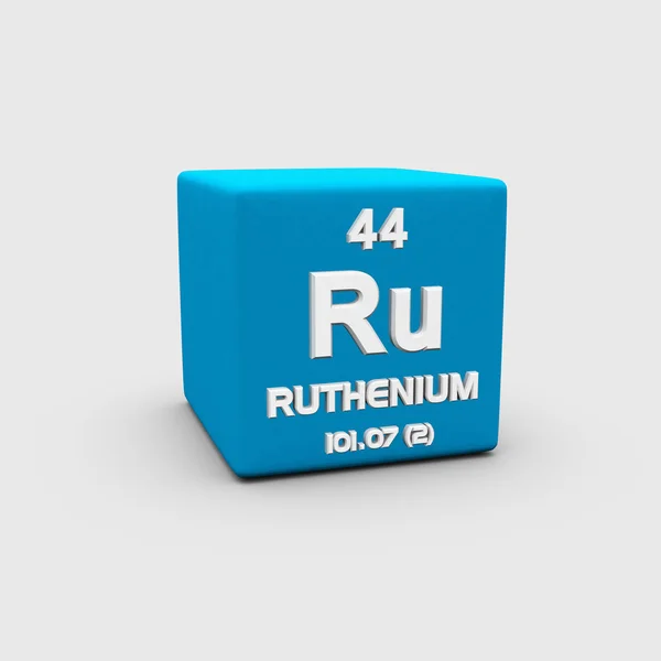 Піктограма атомного числа Рутенія — стокове фото