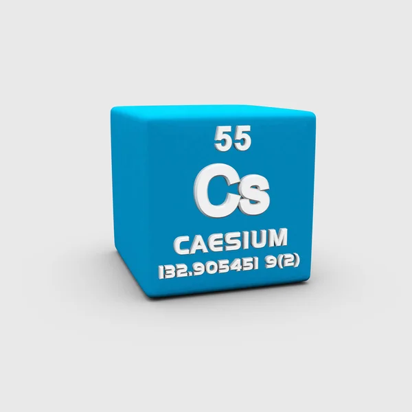 Cesium atomové číslo symbol — Stock fotografie