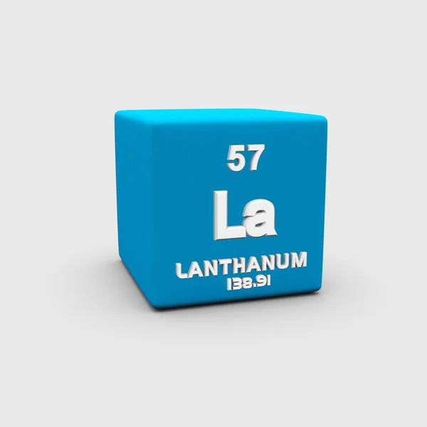 Lanthanum Atomic Number symbol — Stock Photo, Image